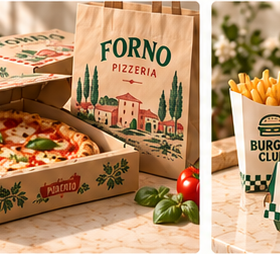 Boîtes de pizzeria personnalisées